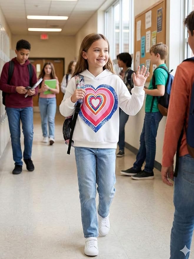 WELAKEN Sweatshirts for Girls Toddler & Kids II Little Girl's Pullover Tops Sweaters & Hoodies