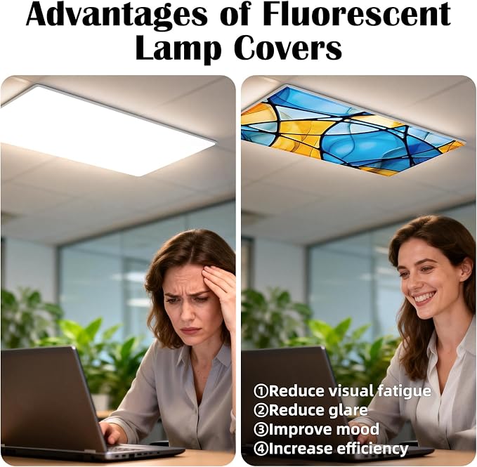 4 Pcs Fluorescent Light Covers