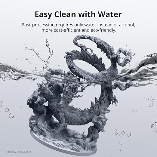 ANYCUBIC Water Washable 3D Printer Resin 2.0 Bundle, 405nm High Precision