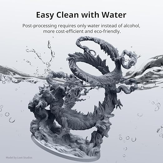 ANYCUBIC Water Washable 3D Printer Resin 2.0 Bundle, 405nm High Precision 3D