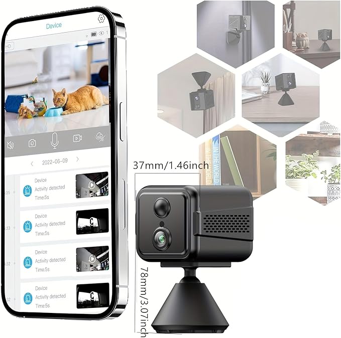 GOWENIC Security Camera Indoor, 4K UHD Pet Camera with Phone App for Dog Cat, for Home Nanny Baby Room, AI Motion Detection 5G 2.4GHz WiFi