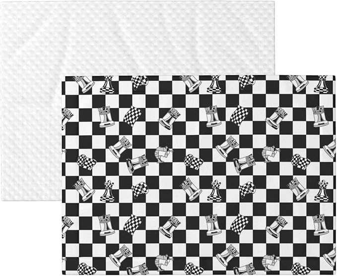 Double Sided Pet Mat for Dog Bed Topper Cat Blanket Furniture Protector, Checkered Race Waving Flag, Reversible Plush with Tactile Dot Pattern for Style Change