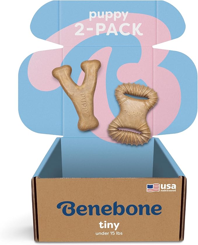 Benebone Puppy 2-Pack Dental Chew/Wishbone Real Chicken Tiny