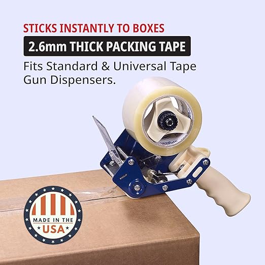 Tape Logic 2" x 55 yds Acrylic Packing Tape 2.6 Mil, Clear (12-Pack) Heavy Duty Packing Tape Rolls for Sealing Boxes at Home, Warehouse, & Office, Supplies for Packaging, Shipping, Moving