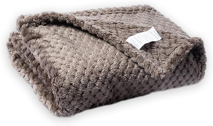 Pet Blanket Warm Soft Dog Blankets Washable Cat Throw Blankets Sofa Bed Couch Furniture Protector Cover for Small Medium Large Dogs Cats, Khaki, 31" x 39"