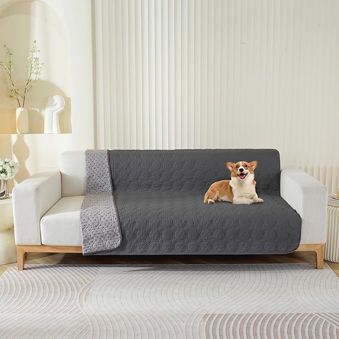 Waterproof Non-Slip Dog Bed Cover, pet Blanket Sofa Furniture Protector, car Incontinence Mattress, Suitable for Most Cats and Dogs, Pets (Dark Gray) (30x53in)