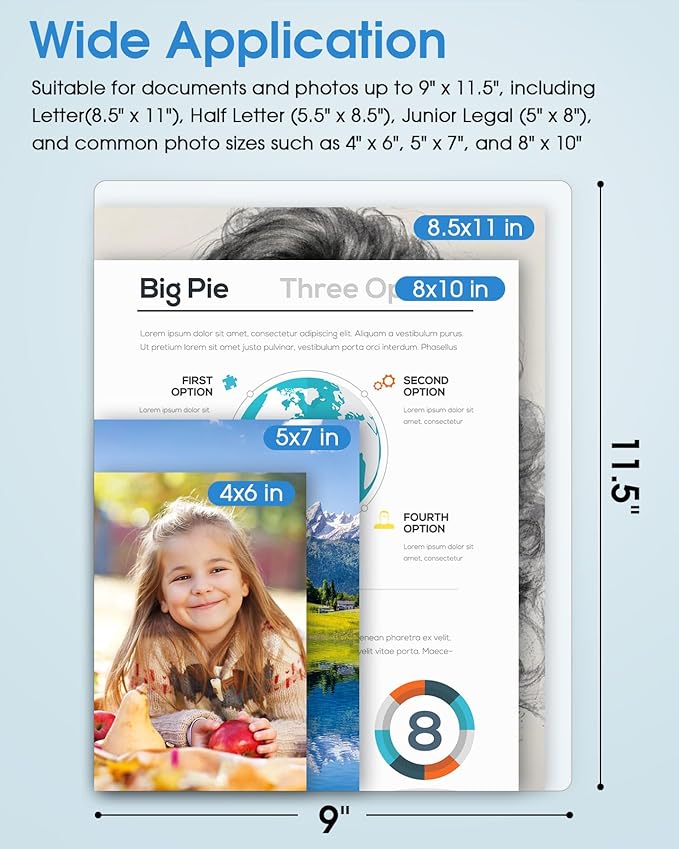 KTRIO 5 MIL Laminating Sheets, Hold 8.5 x 11 Inches, 200 Pack Thermal Laminating Pouches, 9 x 11.5 Laminate Sheets for Laminator, Clear Lamination Sheet Paper, Letter Size, Office School Home Supplies