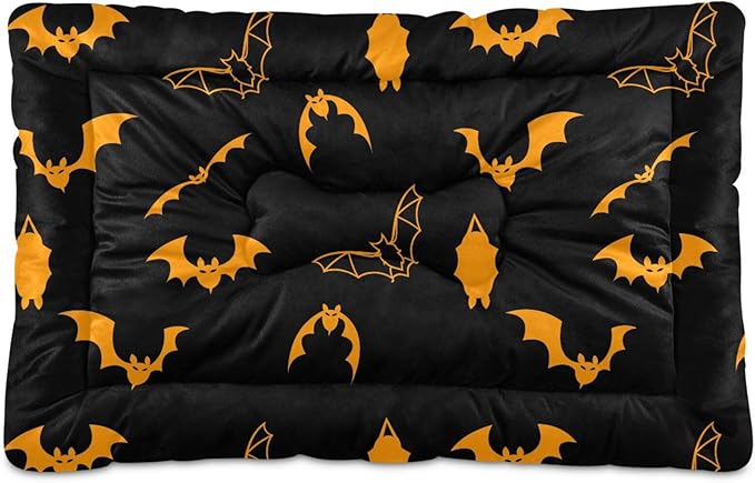 Pet Bed Halloween Bats Dog Bed Mat Absorbing Non Slip Pad Pet Sleeping Mat for Small, Medium, and Large Dogs Puppy Cat 36 in x 24 in