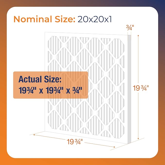 NaturalAire 20x20x1 Pleated Air Filter