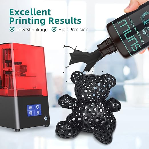 SUNLU 3D Printer Resin 1kg, Fast Curing Standard 3D Resin