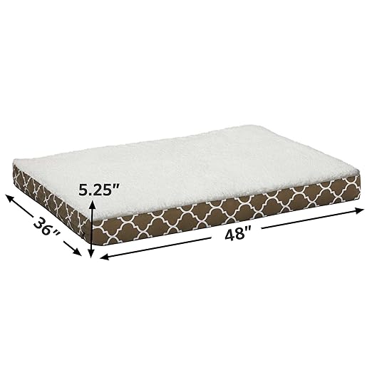 MidWest Homes for Pets Midwest EcoSpring Orthopedic Dog Bed in Brown Featuring Teflon Fabric Protector | Pet Bed for Extra Large Dog Breeds & Older Dogs | Dog Bed Measures 48L x 36W x 5.25H Inches