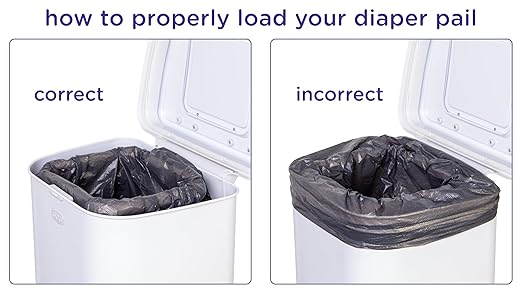 Ubbi Stainless Steel Venti Diaper Pail, Odor Locking, No Special Bag Required, Award-Winning, Registry Must-Have, White