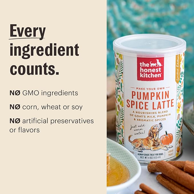 The Honest Kitchen Pumpkin Spice Latte, 4oz Canister