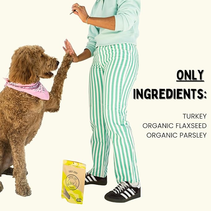 Winnie Lou Turkey Jerky Dog Treats - Limited Ingredient, Human Grade, Training Treats for Small, Medium & Large Dogs, USA Made, High Protein, Chews, Hypoallergenic, Sensative Stomach (2 Pack)