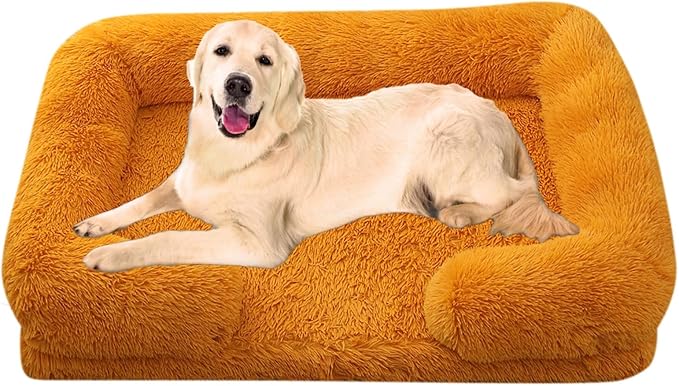 Dog Beds Large Sized dog Orthopedic, Sofa Dog Bed with Waterproof Lining and Nonskid Bottom, Rectangle Washable Dog Bed for Medium Small Dogs and Cats Comfortable ( Color : Blue , Size : 43 x 27" )