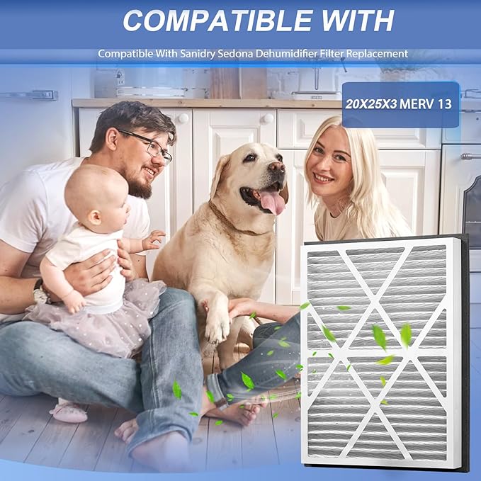2 Pack 20''x25''x3'' Air Filter Replacement fo Compatible