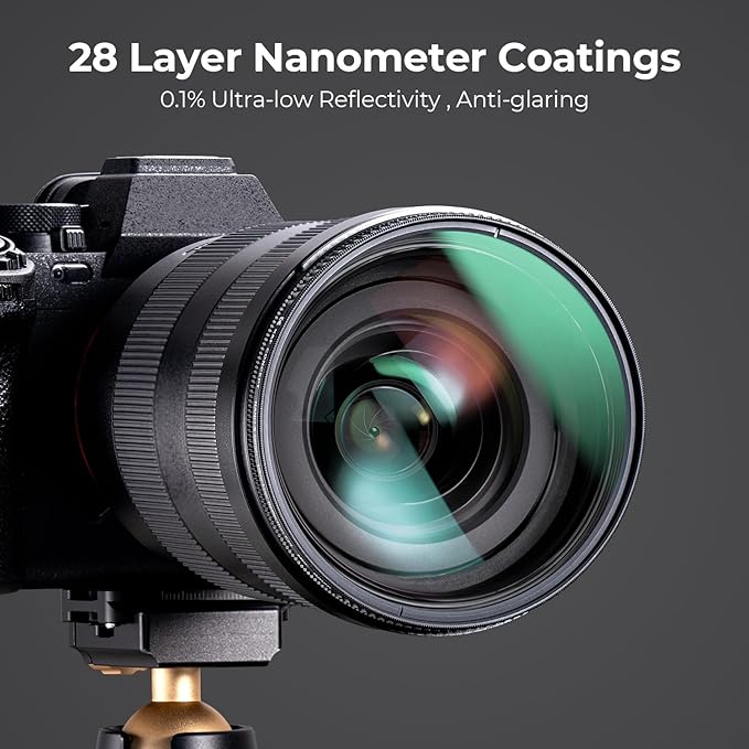 K&F CONCEPT 37mm Ultra-Low Reflectivity Polarizers Filter, 28 Multi-Layer
