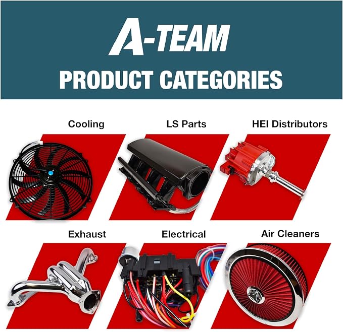 A-Team Performance High Flow Throttle Body Air Intake Filter - 14 in x 3 in
