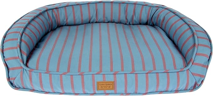 Harry Barker Striped Pillow and Lounger Dog BEDS, Striped Lounger Bed - Large
