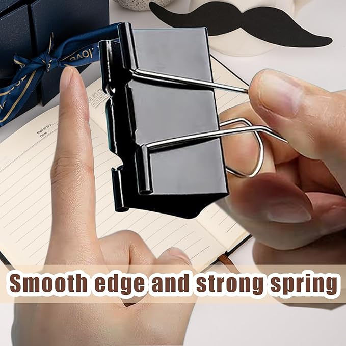 3 Inch Jumbo Binder Clips(36 Pack), Extra Large Binder Clips Heavy Duty Paper Clamps for Office and Home Supplies, Black