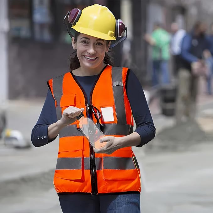 A-SAFETY High Visibility Reflective Safety Vest Customize Logo (XS-8XL)
