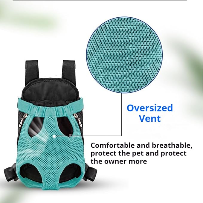 Portable Pet Carrier Backpack, Adjustable Pet Front Cat Dog Carrier Backpack Travel Bag for Small Medium Dogs Cats Puppies, Cat Backpack Carrier for Hiking Cycling (K, M)