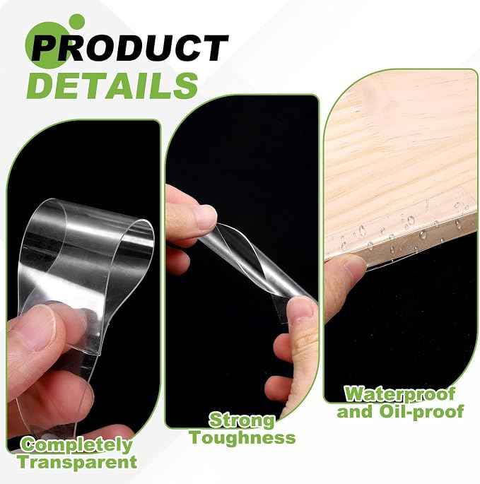 PATIKIL Clear Edge Protector Strip, 3 Roll 2 in x 3.3 ft Table Edge Protector