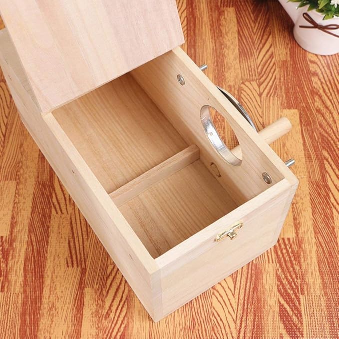 YJJKJ Wood Parakeet Nest Box Pet Bird House Parrot Breeding Mating Box Bird Cage Box for Lovebirds Cockatiel Parrotlets Budgerigar Parakeet (XL)