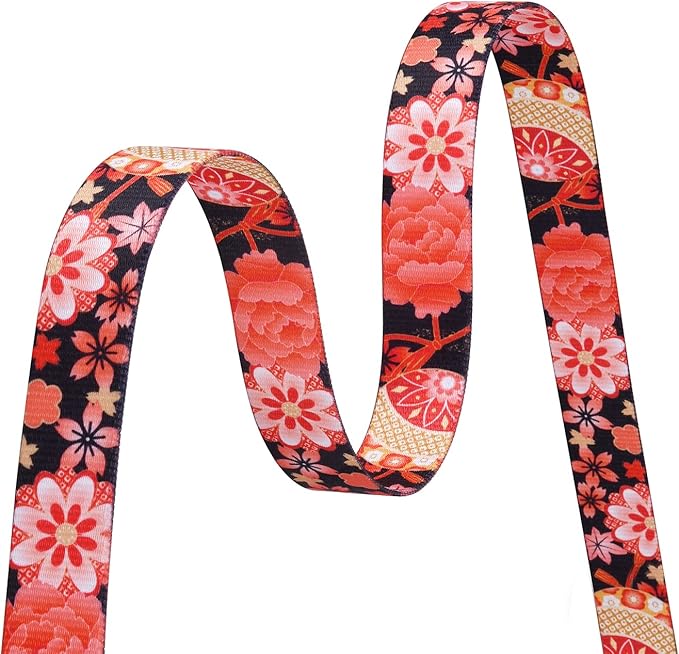 Dog Collar with Bohemia Floral Tribal Geometric Patterns - Soft Ethnic Style Collar Adjustable for Small Medium Large Dogs(Red Flower A,XS)