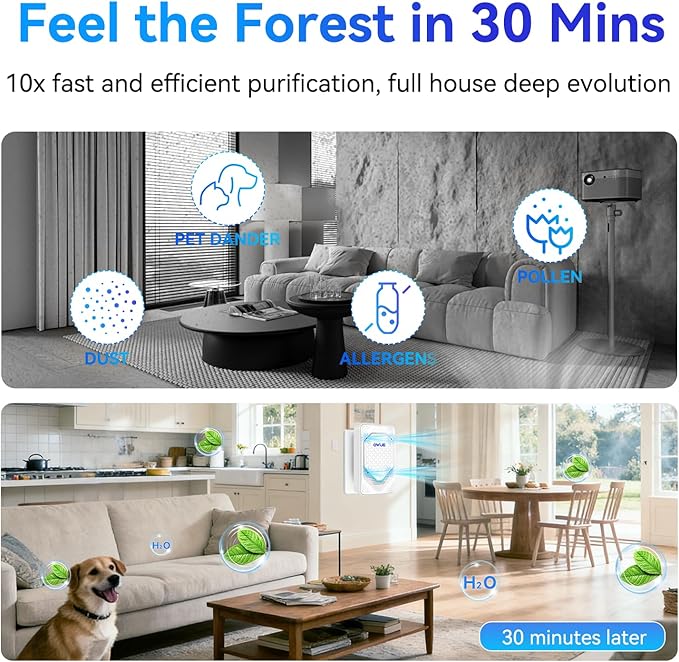 4Pack Plug in Air Ionizer, Negative Ion Air Purifier Plug In, Mini Filterless Air Freshener Quiet Air Cleaner Portable Air Purifiers Odors Smoke for Home Office, Bedroom, Bathroom