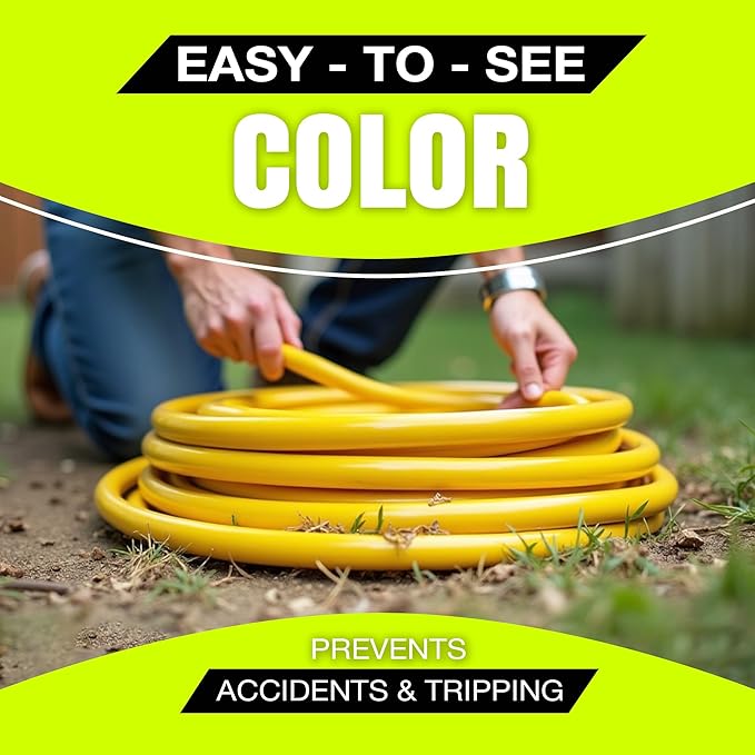 6ft Outdoor/Indoor Extension Cord 10/3 Gauge Ultra Heavy Duty 3 Prong SJTW, Waterproof, ETL Listed, Flexible Cold-Resistant Long Power Cord,15A 125V 1875W, Yellow by LifeSupplyUSA