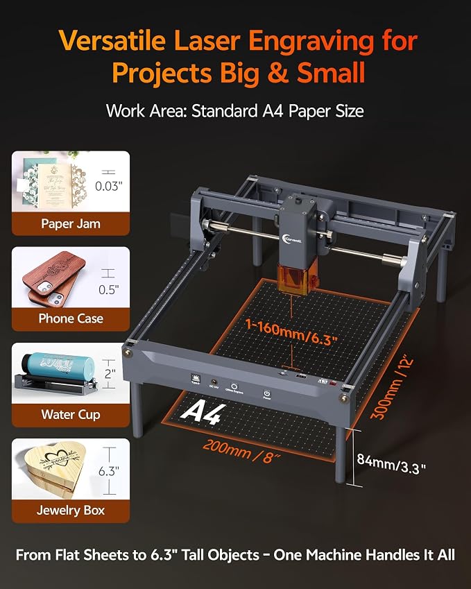 Laser Engraver, Carverall K15 Pro 5W Laser Engraving Machine