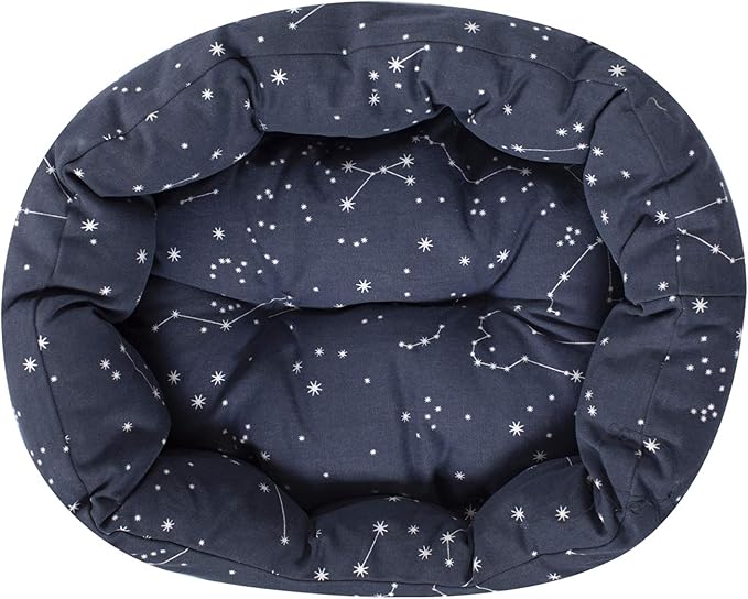 Fringe Studio Pet Bed, Celestial Round Cuddler, 29 x 24 x 9 inches (215004)