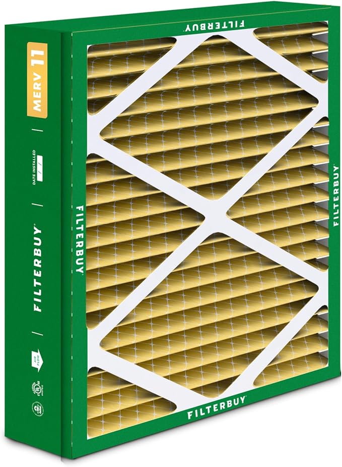 Filterbuy 21x23.5x5 Air Filter MERV 11 Superior Pet & Allergy Defense, Pleated