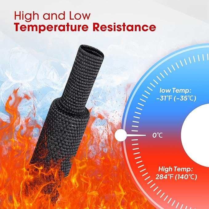 2 in 1 Heat Shrink Braided Sleeving Fabric Tubing-Ideal fit Irregular Shape Hose/Cable/Wire (1/2"(12mm), 100FT)
