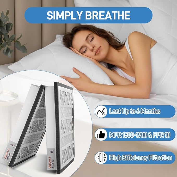 20x20x3 MERV 13 Pleated Air Filter Compatible