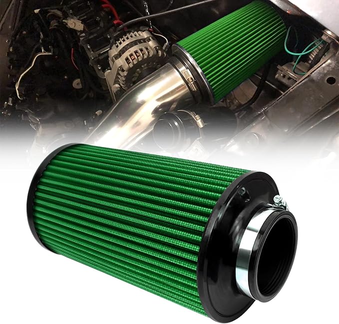 RYANSTAR RACING 76mm 3" High Flow Round Tapered Cone Cool Air Filter Cleaner