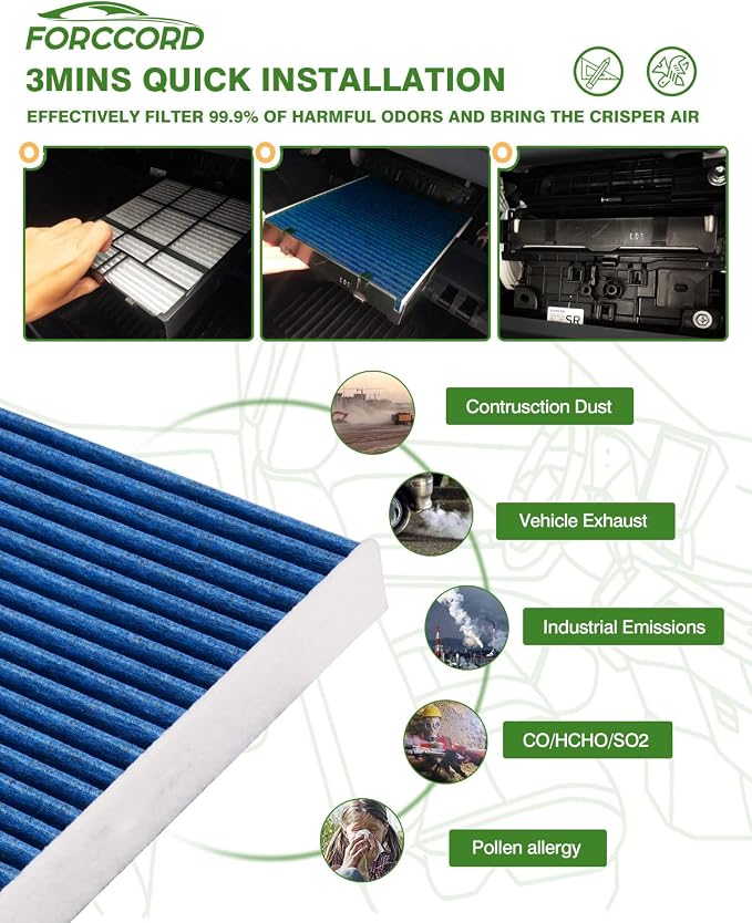 2-Pack CF12161 Cabin Air Filter Fits