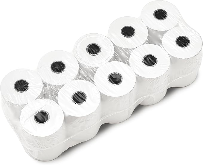 (50 Rolls) 2 1/4 x 85 Thermal Paper Receipt Rolls 2.25 x 85 ft, POS/Cash Register, Fits All Credit Card Terminals, Verifone VX510 VX570 FD50 T4220, BPA Free from ShopSmartOnline
