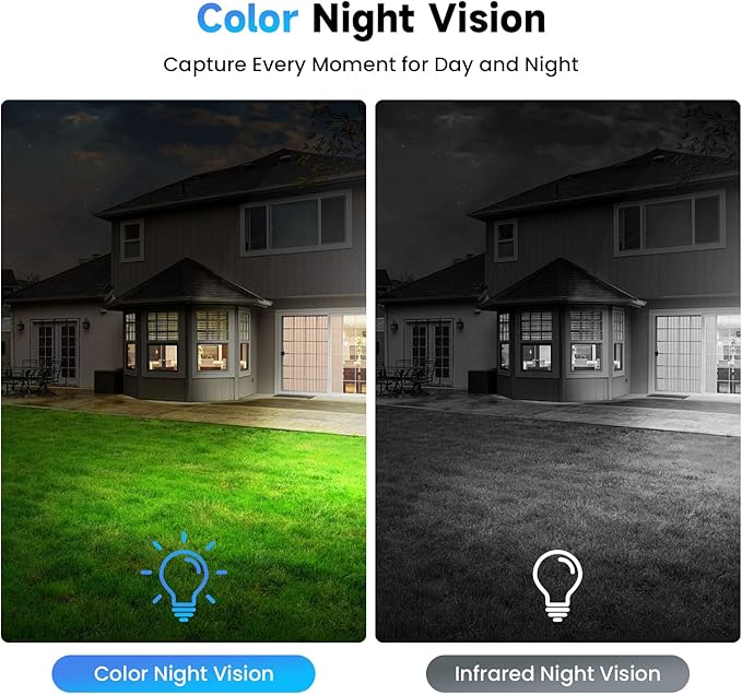 Security Cameras Wireless Outdoor, 2K Indoor Battery Powered WiFi Camera for Home Security, Color Night Vision, 2-Way Talk, Siren Alarm, AI Motion Detection, Cloud/SD Storage, 2 Pack