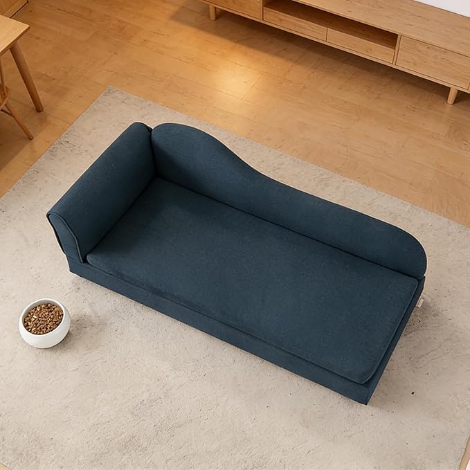 Oversized Pet Sofa Bed for Large Dogs, 55 Inch Modern Dog Couch with Orthopedic Memory Foam, Sturdy Furniture Style Pet Bed with Weight Capacity 220 lbs, (Blue-1)