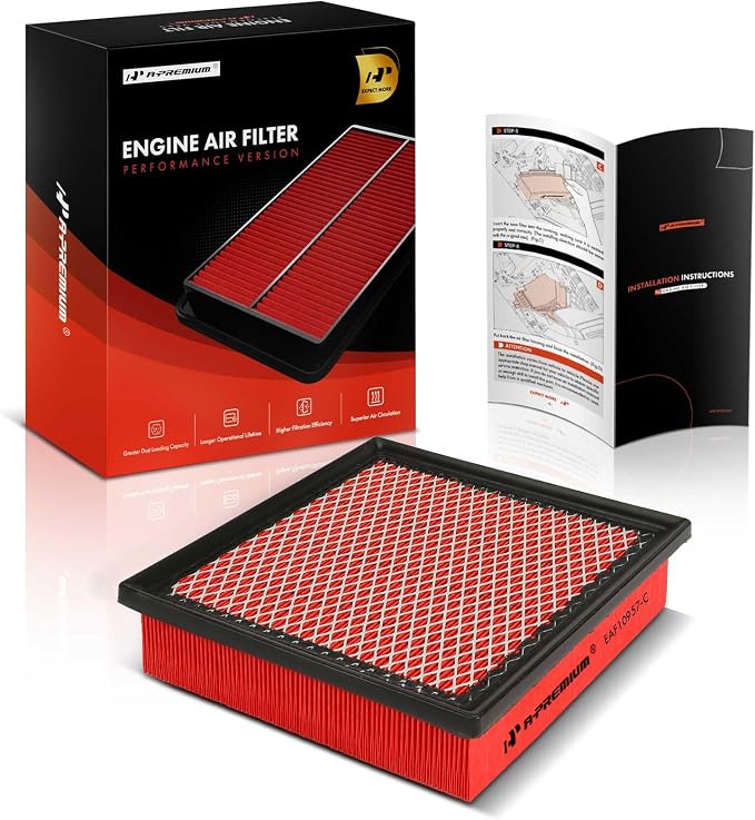 A-Premium High-performance, Pre-oiled Engine Air Filter Compatible