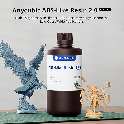 ANYCUBIC 2nd Gen Resin Technology ABS-Like Resin 2.0, 3D Printer Resin