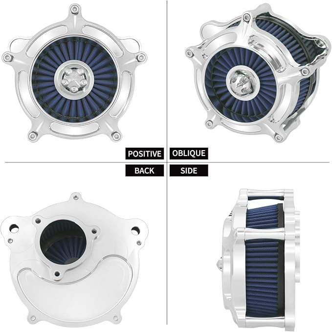 HDBUBALUS Motorcycle Air Filter Air Cleaner Intake System Cleaner Fit
