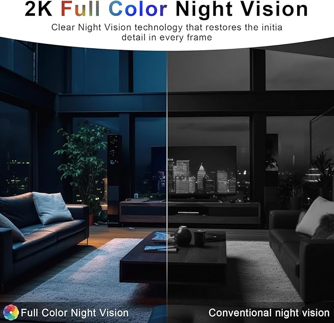 Indoor Camera 2K 5G/2.4Ghz WiFi Home Security, Baby/Pet/Robot Camera with Phone App Motion Detection, Color Night Vision, Siren Alarm, Two-Way Talk, Human Detection