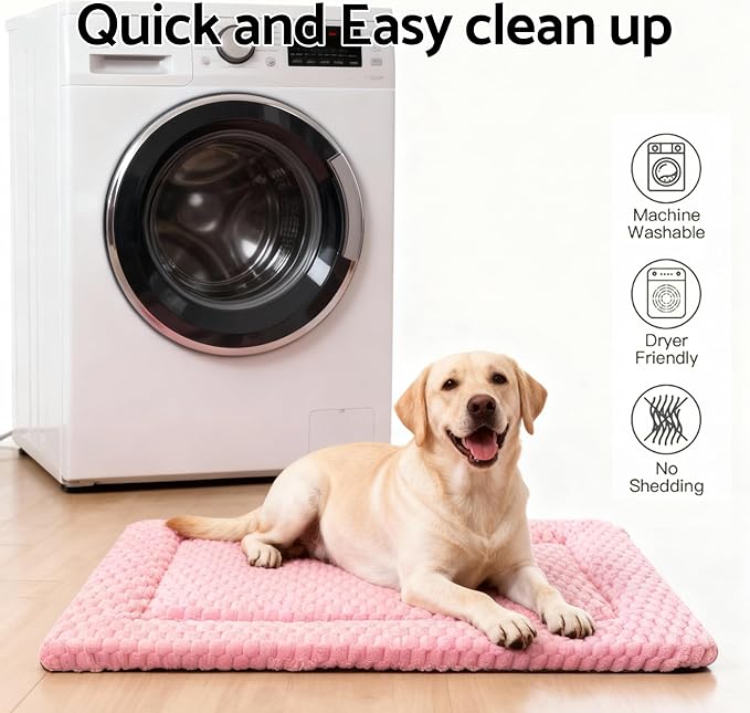 Dog Bed Mat - Reversible Dog Crate Bed Mats, Soft & Breathable Kennel Pad, Durable Crate Bed for Small Medium Large Dogs & Cats