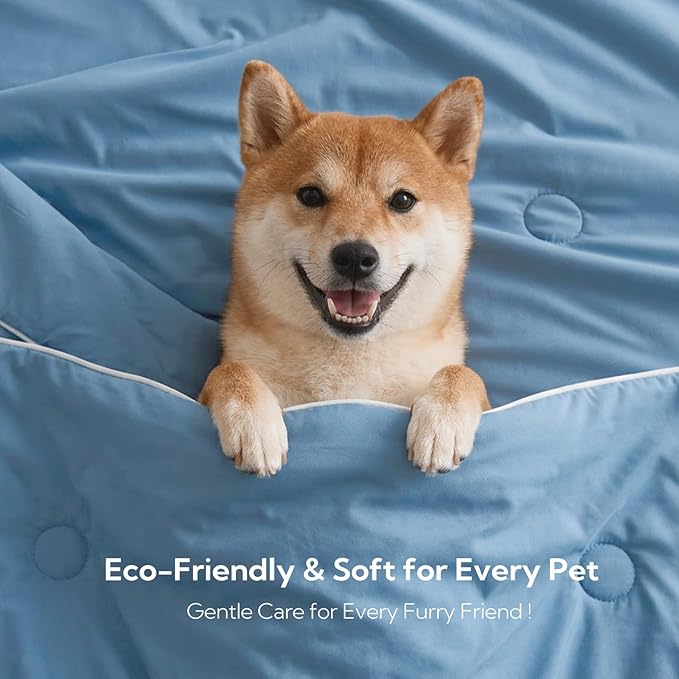 Soulbond Cooling Blanket for Medium Dogs - Q-MAX>0.45, Washable Cool Pet Cats Throw Blanket for Hot Weather, Self-Cooling Soft Dog Mat for Bed Crates Couch Sofa Cars(29"x40", Ocean Blue)