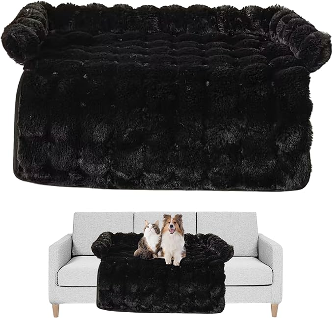 Dog Bed for Couch - Raised Edge Furniture Protector with Soft Plush Material, Calming Dog Bed for Home Kitchen Living Room Nursery Apartment Daily Rest, Comfortable Design