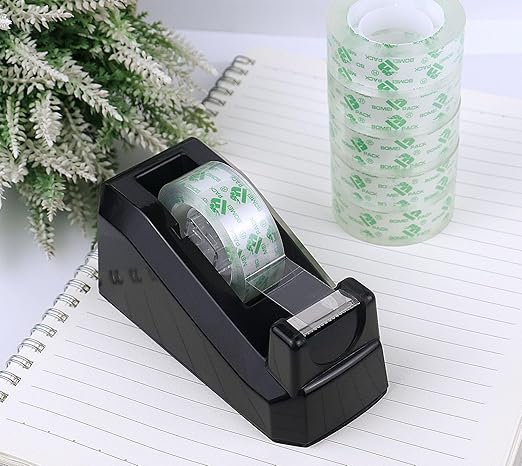 BOMEI PACK 48 Rolls Crystal Clear Transparent Tape, Stationery Tape Refills Rolls for Dispenser, 3/4 in x 1000 in,1 inch Core, Gift Wrapping Tape for Office, School and Home