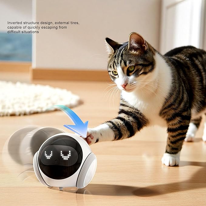ZJchao Smart Mobile Pet Camera Robot with 1080P HD 2-Way Audio Motion Detection Auto Recharge Night Vision for Dogs Cats Babies Elderly Home Security